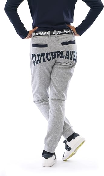 Amazon | [Clutch Player] クラッチプレーヤー ゴルフウェア 裏起毛 ジョガーパンツ ヒップロゴ 単色 ストレッチ 極暖 メンズ  ゴルフパンツ | ロングパンツ 通販